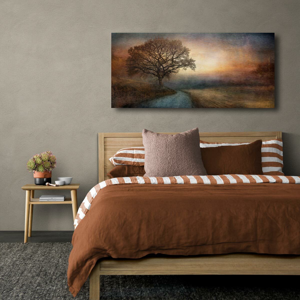 Large Brushed Aluminium Print