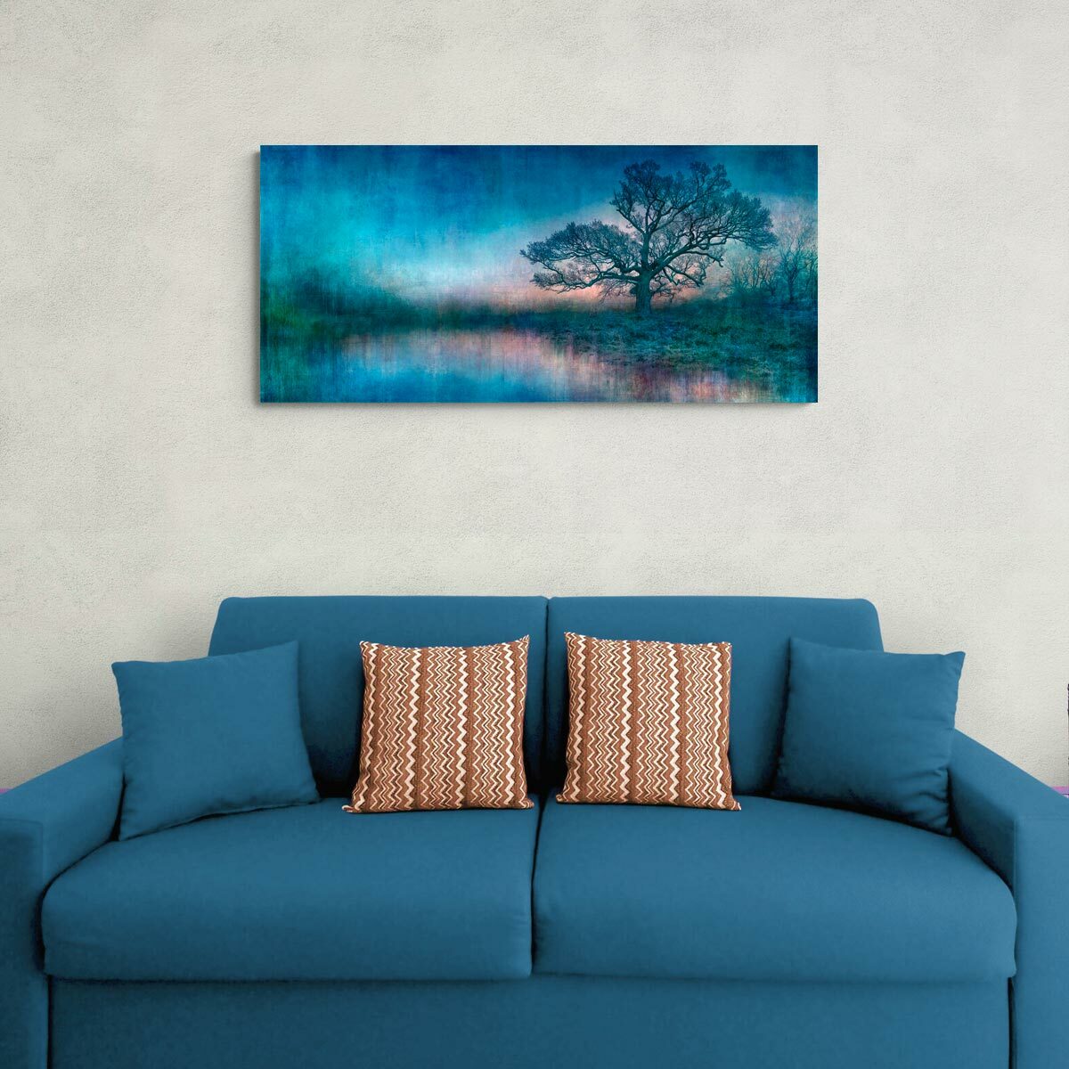 Large Brushed Aluminium Print