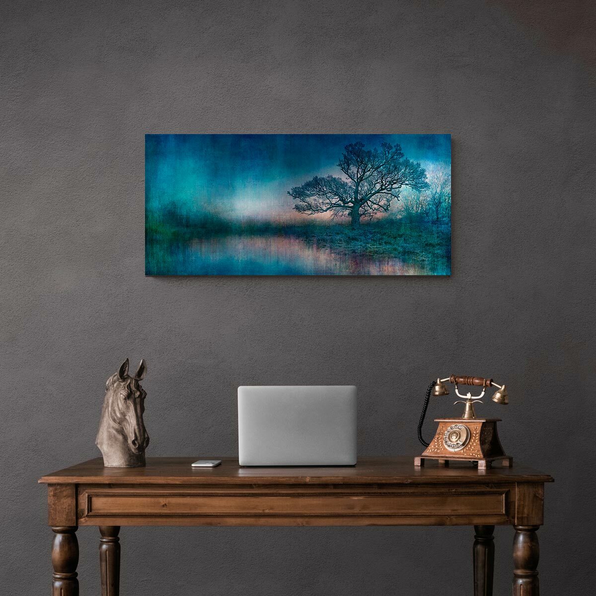 Medium, Brushed Aluminium Print