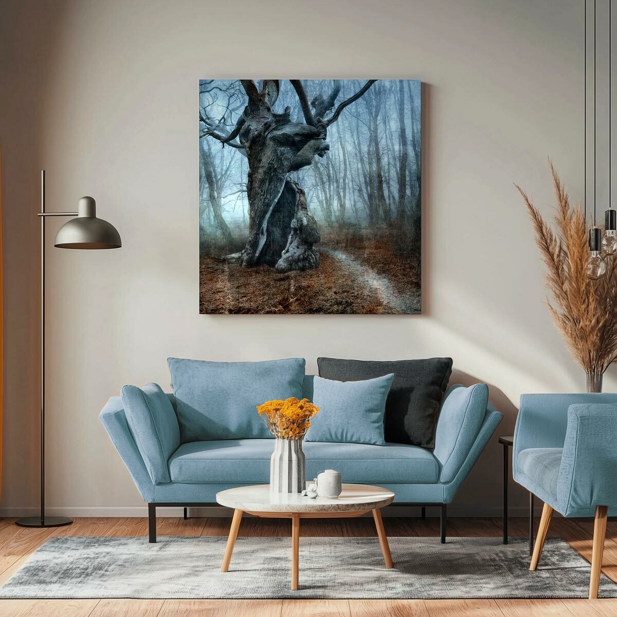 Large Brushed Aluminium Print