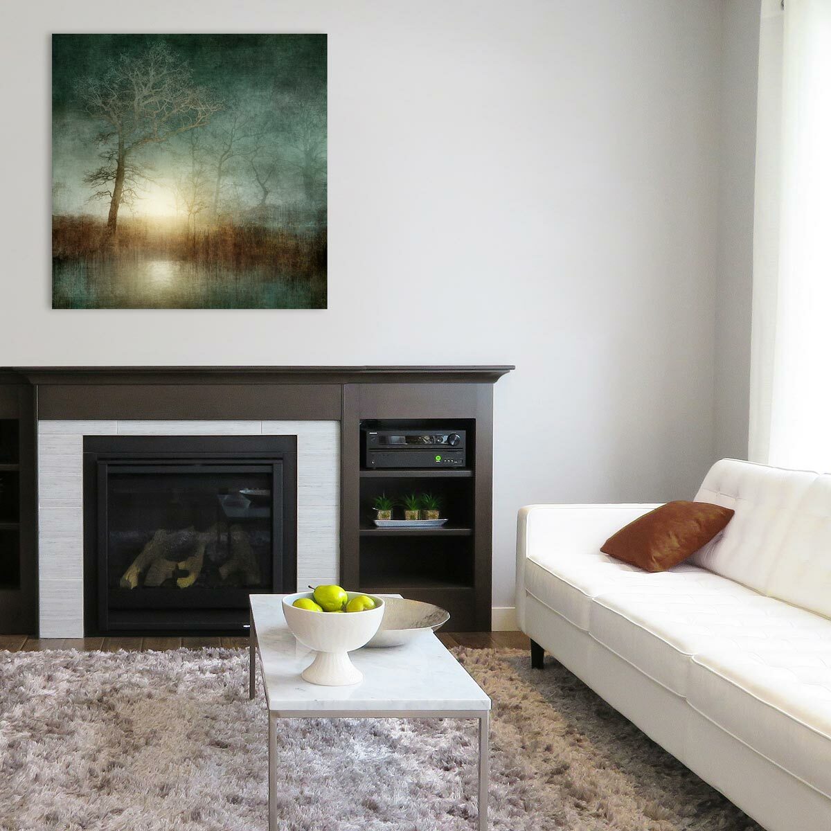 Large Brushed Aluminium Print
