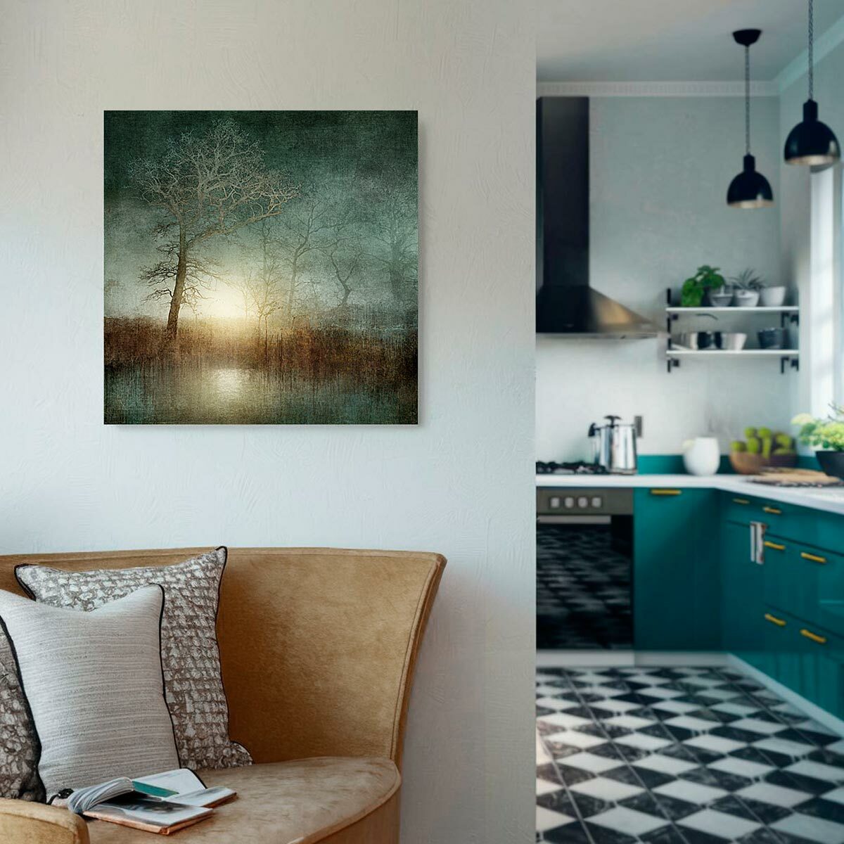 Medium Brushed Aluminium Print